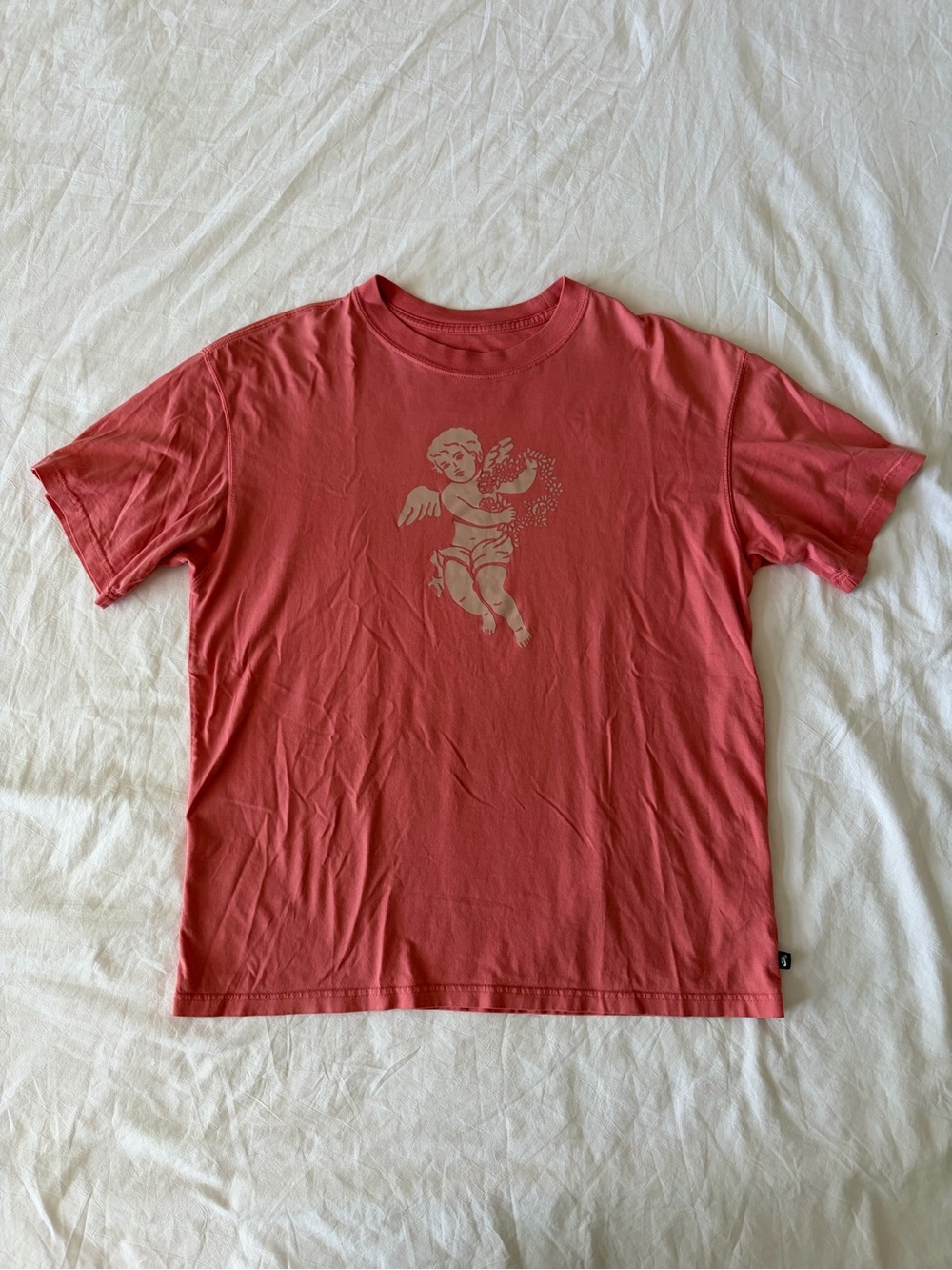 Nike Coral Short Sleeve Tee with Cherub Graphic